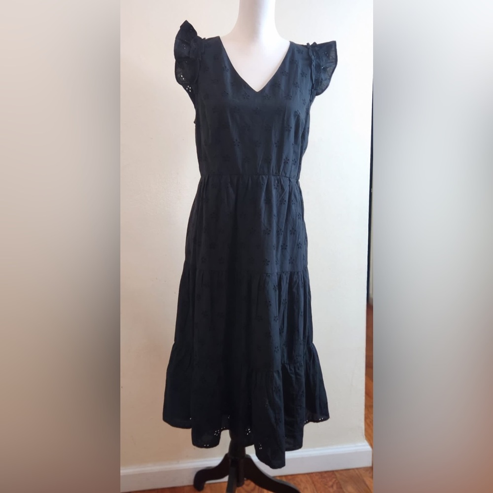 J.Crew Factory Cotton Eyelet Midi Dress